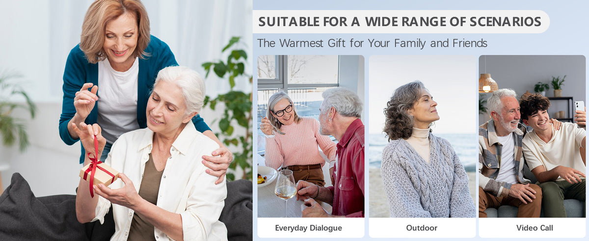 Wireless Mini Hearing Aid for Seniors with Noise-Cancelling