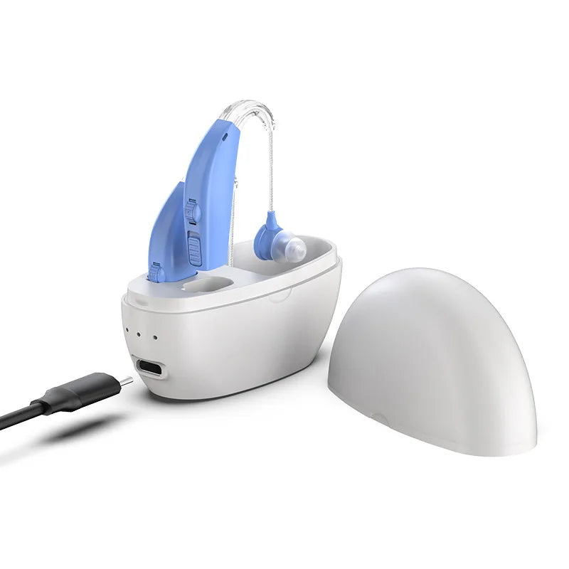 Rechargeable Wireless BTE Hearing Aid for Seniors