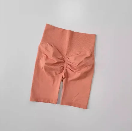 Women Yoga Shorts High Waist Sport Shorts Hip Push Up Soft Fitness Quick Dry Running Shorts Tummy Control Workout Gym Shorts