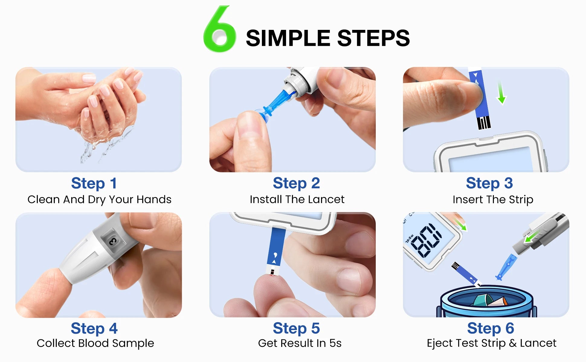 Linksun Blood Glucose Meter G-425-2 50/100 Test Strips