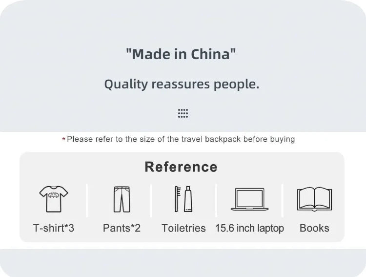 Men's large capacity travel backpack USB charging, multiple compartments