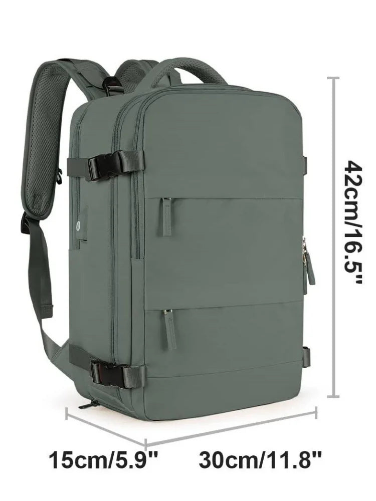 Men's large capacity travel backpack USB charging, multiple compartments