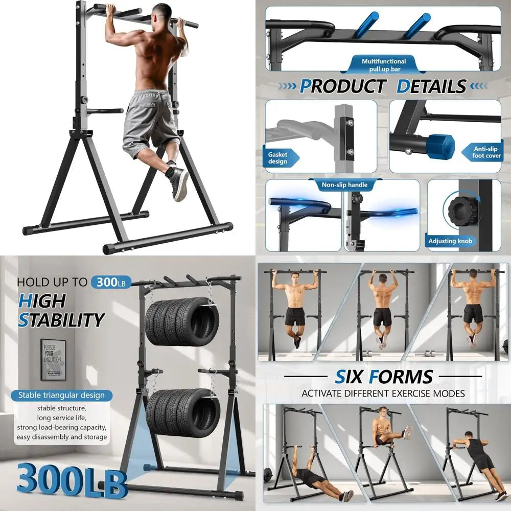 Pull Up Station Pull Up Bar for Home Gym Equipment Dip Station Power Tower Strength Training Fitness Equipment