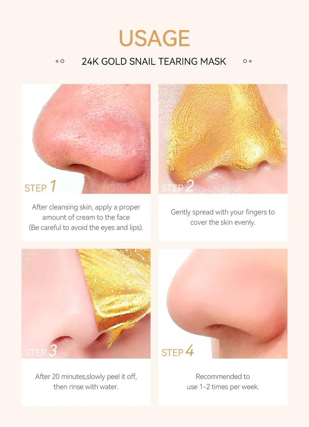 LAIKOU 24K Gold Sakura Peel-Off Face Mask