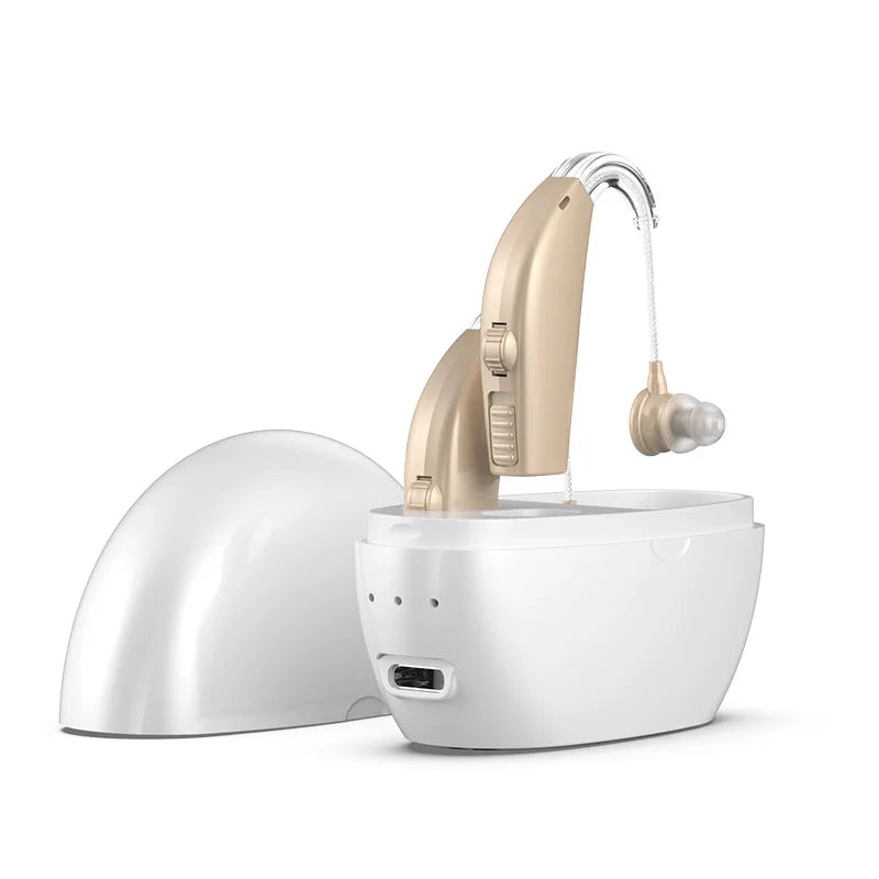 Rechargeable Wireless BTE Hearing Aid for Seniors