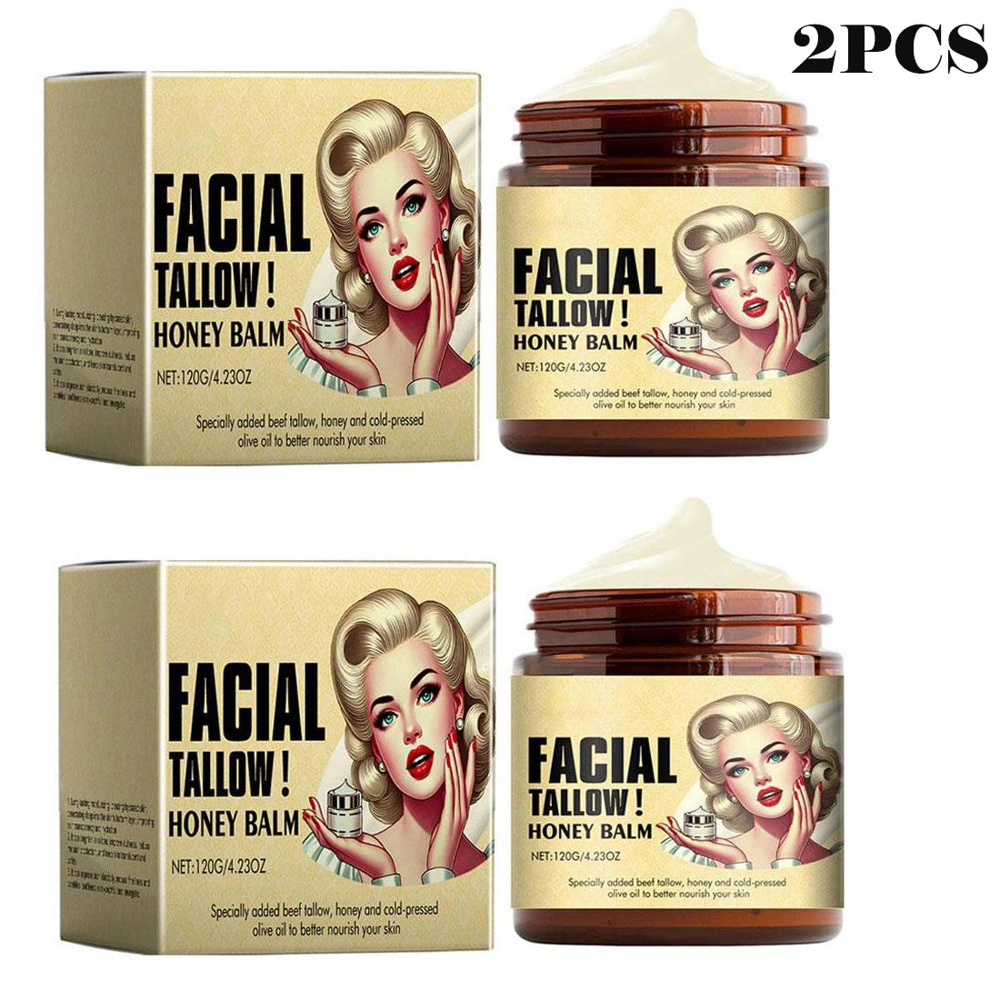 Whipped Beef Tallow & Honey Balm