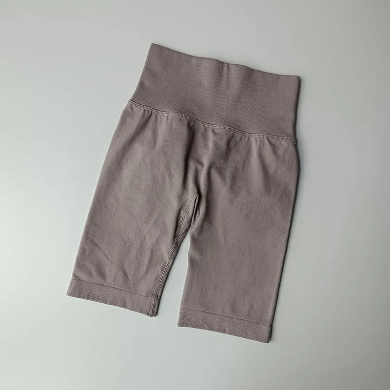 Women Yoga Shorts High Waist Sport Shorts Hip Push Up Soft Fitness Quick Dry Running Shorts Tummy Control Workout Gym Shorts