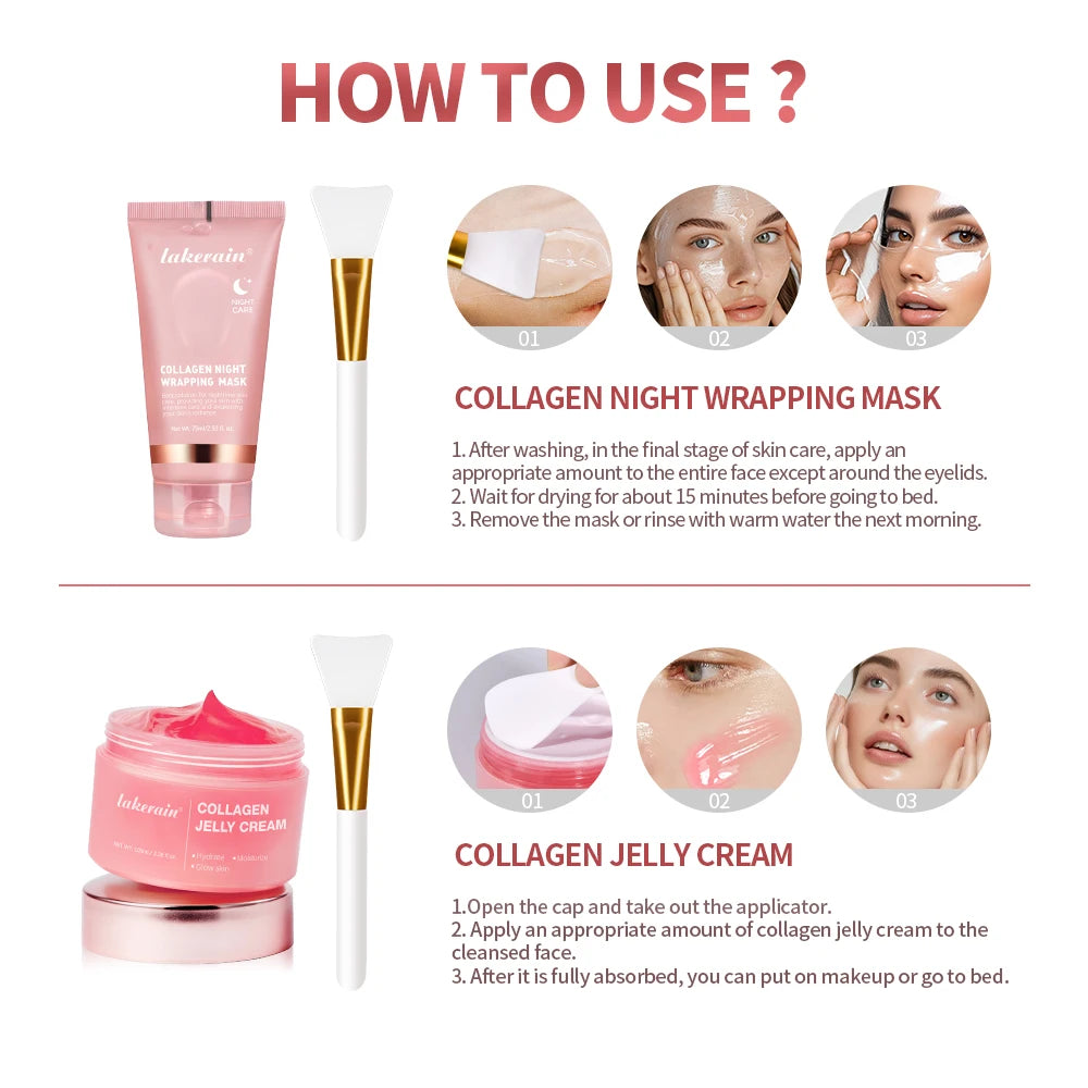 Collagen Jelly Cream – Hydrolyzed Collagen Overnight Facial Mask