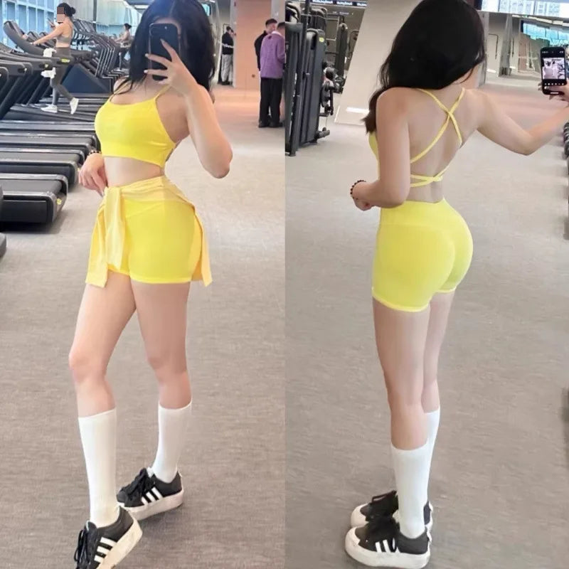 Seamless High-Waisted Fitness Shorts