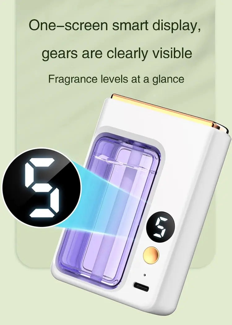 Automatic Diffuser Aromatherapy Car Perfume with Display Essential Oil Humidifier Bathroom Deodorization Air Freshener Jasmine