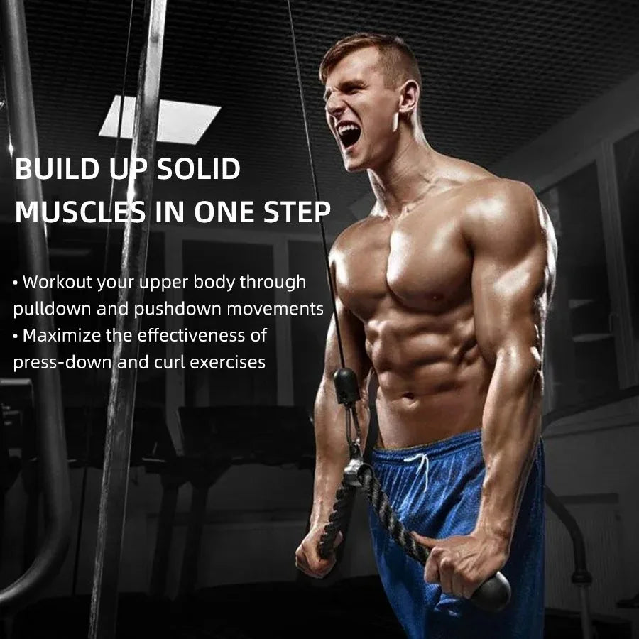 Tricep Pull Down Rope – Cable Machine Attachment