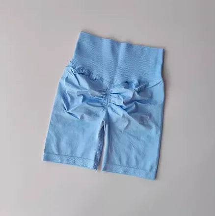 Women Yoga Shorts High Waist Sport Shorts Hip Push Up Soft Fitness Quick Dry Running Shorts Tummy Control Workout Gym Shorts