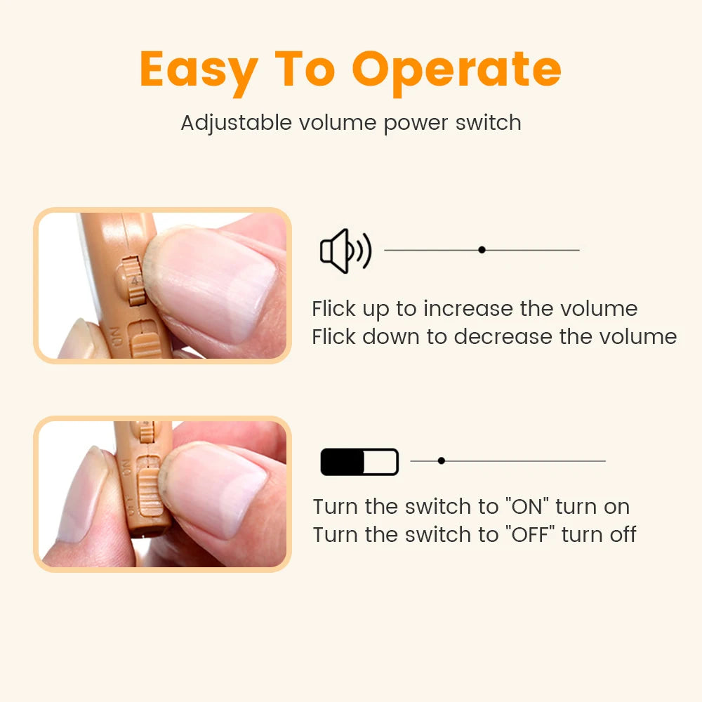 Rechargeable Wireless BTE Hearing Aid for Seniors