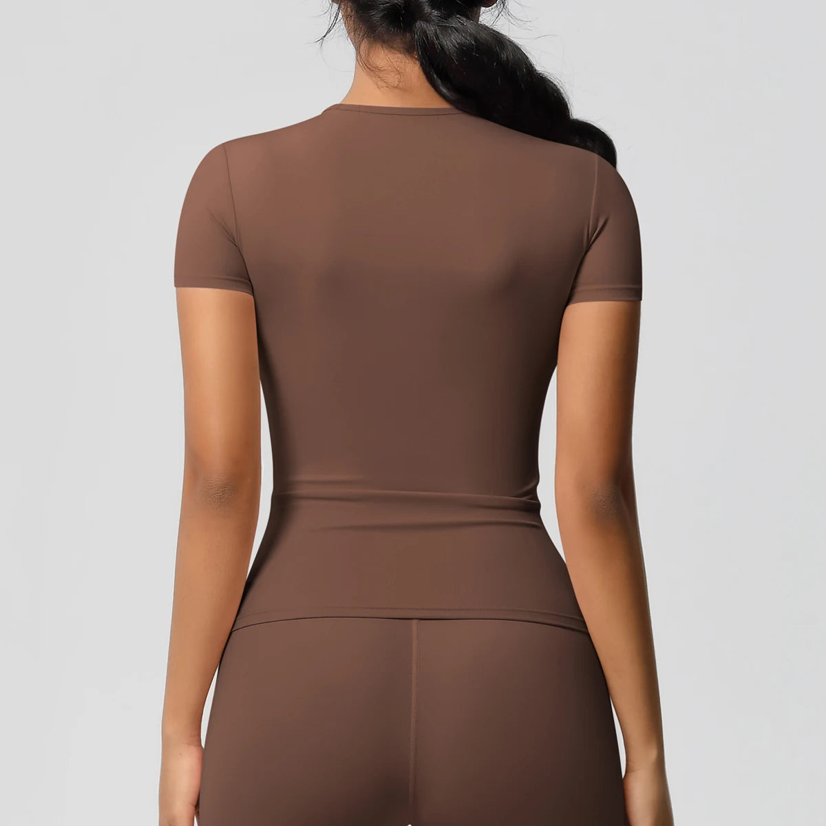 Workout Dry Fit Breathable High Elastic Sports Top Gym Fitness Wear T-shirt Women Casual Outdoor Top