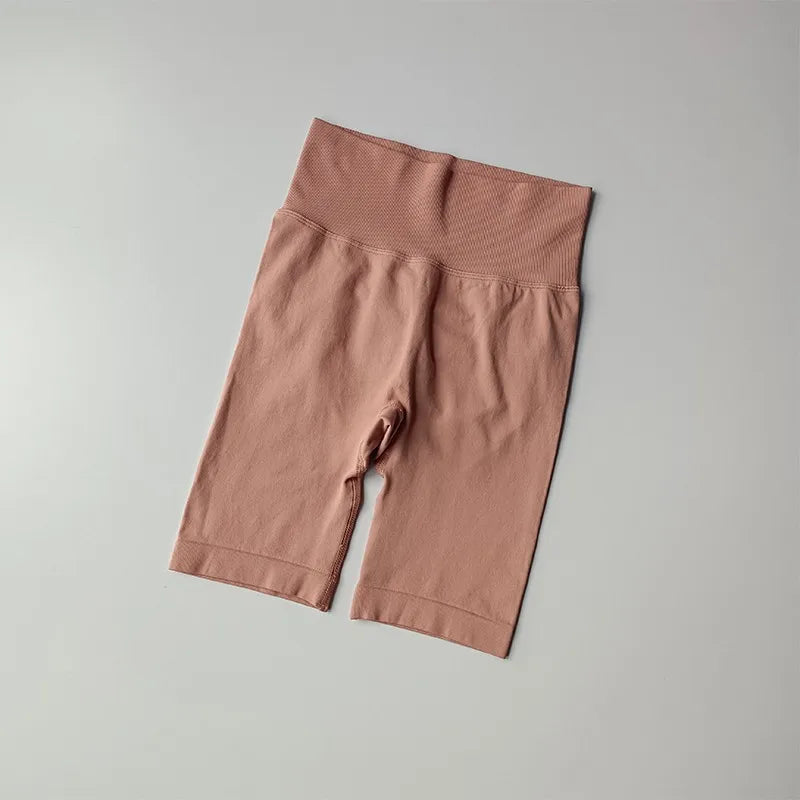 Women Yoga Shorts High Waist Sport Shorts Hip Push Up Soft Fitness Quick Dry Running Shorts Tummy Control Workout Gym Shorts