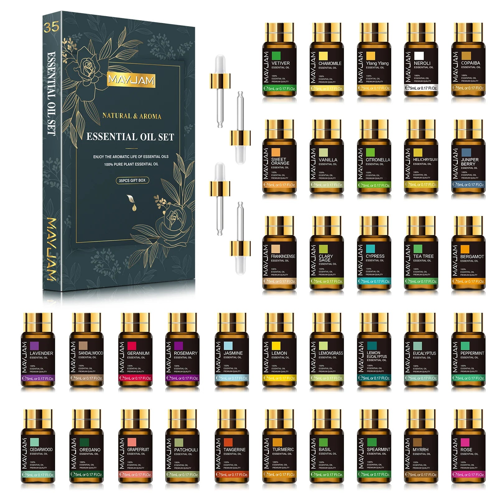 MAYJAM 35pcs Essential Oils Gift Set