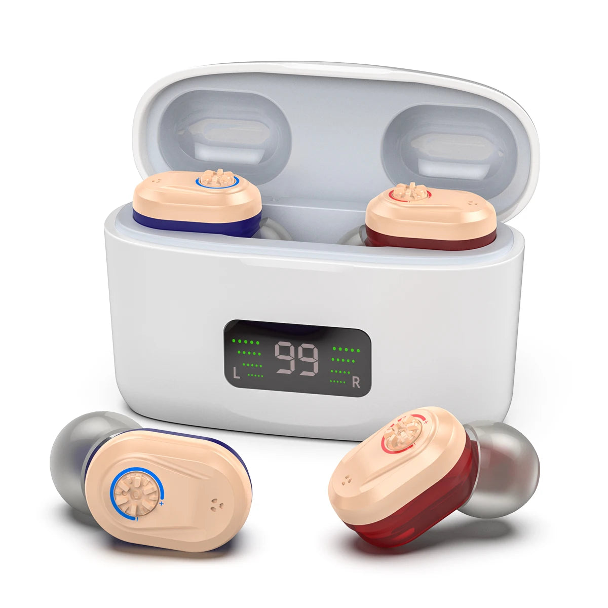 Wireless Mini Hearing Aid for Seniors with Noise-Cancelling