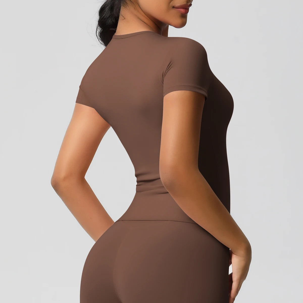 Workout Dry Fit Breathable High Elastic Sports Top Gym Fitness Wear T-shirt Women Casual Outdoor Top