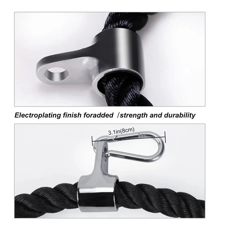 Tricep Pull Down Rope – Cable Machine Attachment