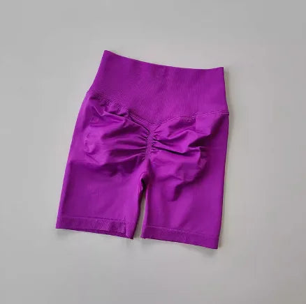 Women Yoga Shorts High Waist Sport Shorts Hip Push Up Soft Fitness Quick Dry Running Shorts Tummy Control Workout Gym Shorts