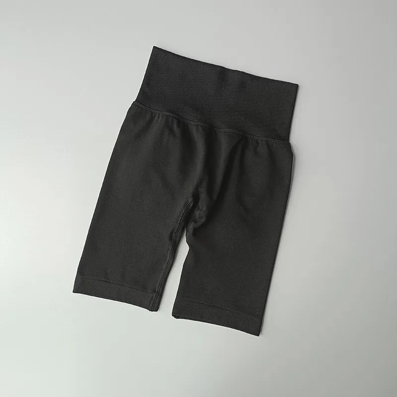 Women Yoga Shorts High Waist Sport Shorts Hip Push Up Soft Fitness Quick Dry Running Shorts Tummy Control Workout Gym Shorts