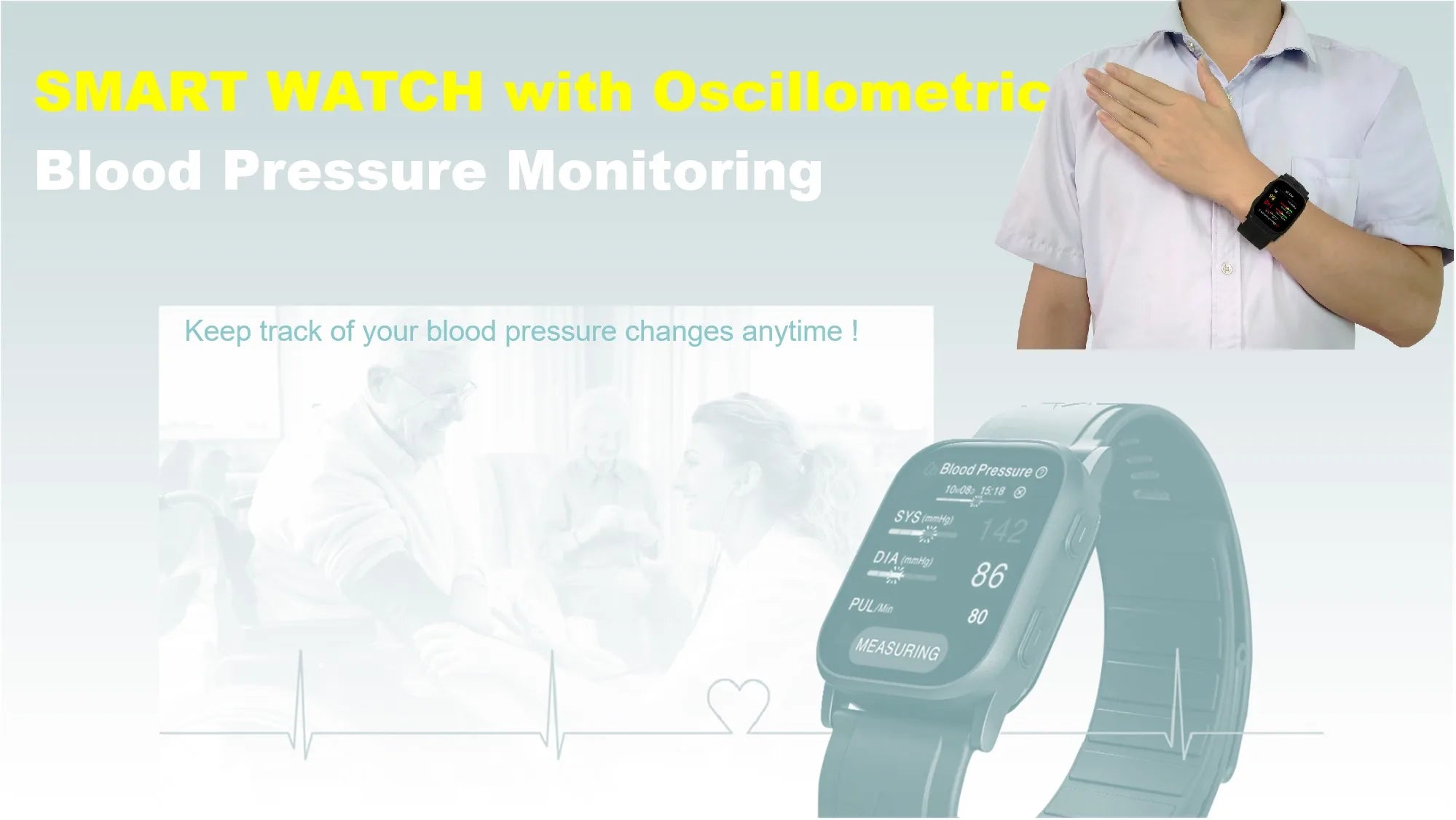 24-Hour Smart Watch with Blood Pressure