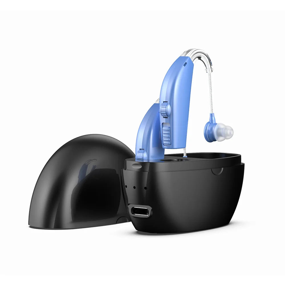 Rechargeable Wireless BTE Hearing Aid for Seniors