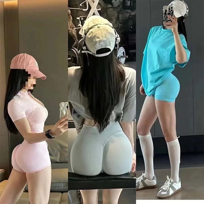 Seamless High-Waisted Fitness Shorts