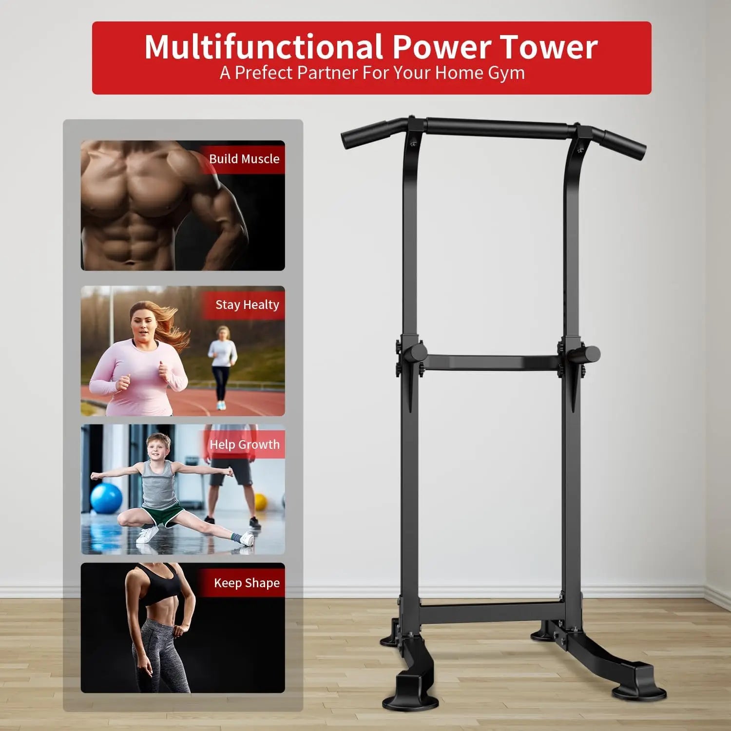 Power Tower Pull-Up & Dip Station