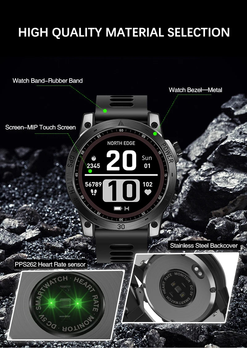 NORTH EDGE 2025 GPS Smart Watch for Men