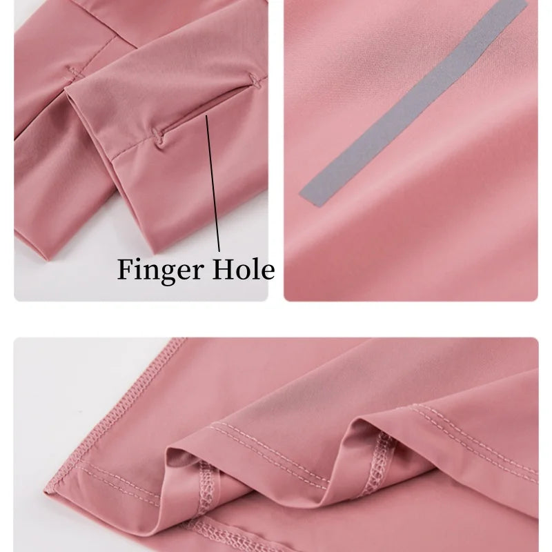 DRUR Women’s Long Sleeve Hooded Yoga Shirt