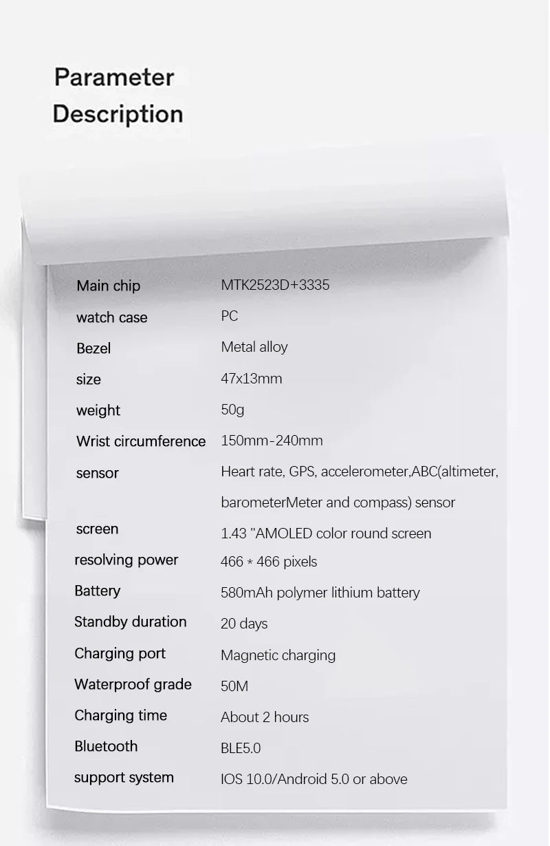 NORTH EDGE 2025 GPS Smart Watch for Men