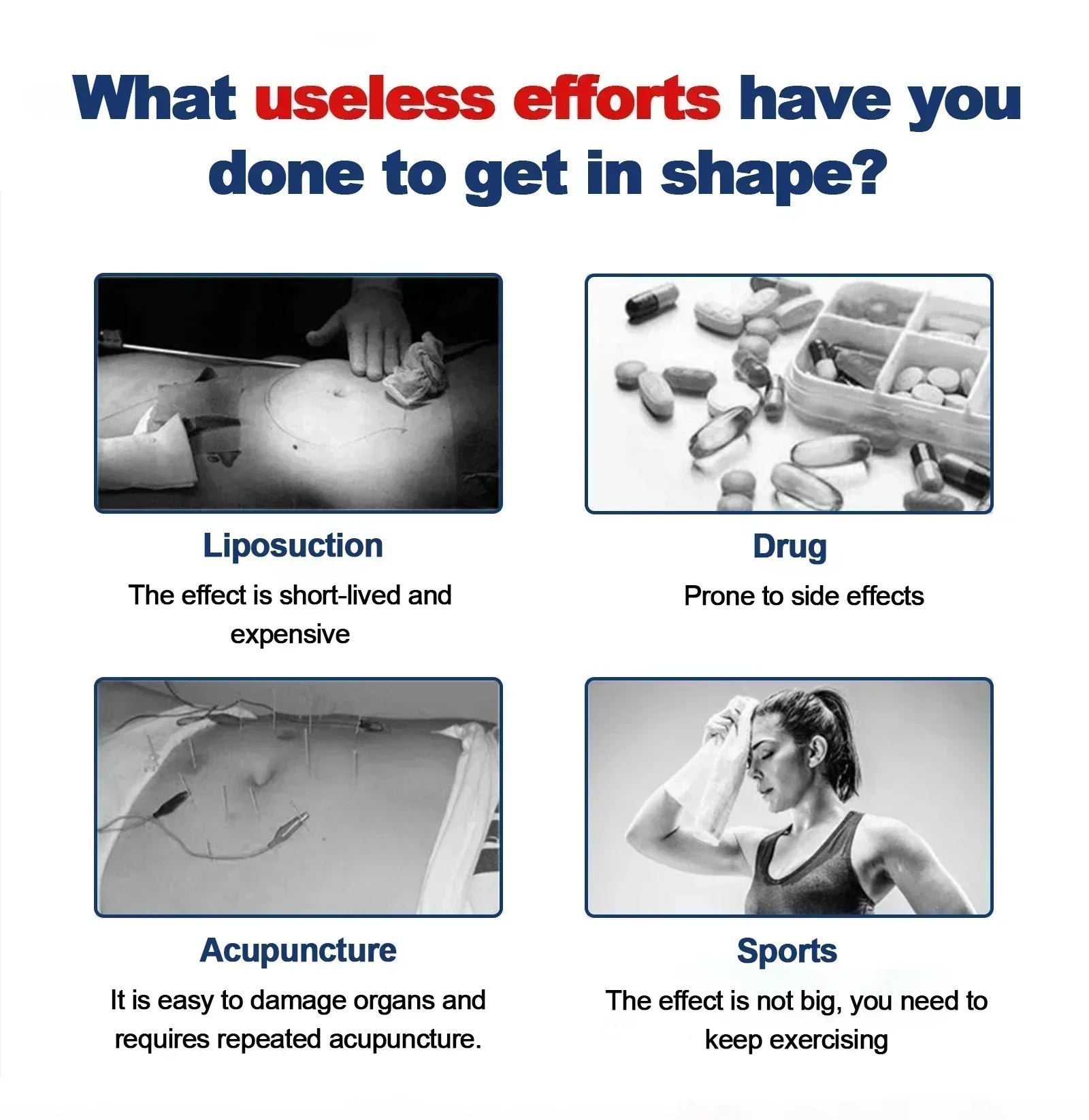 Fitness and body shaping products to burn fat for men, women and fat people