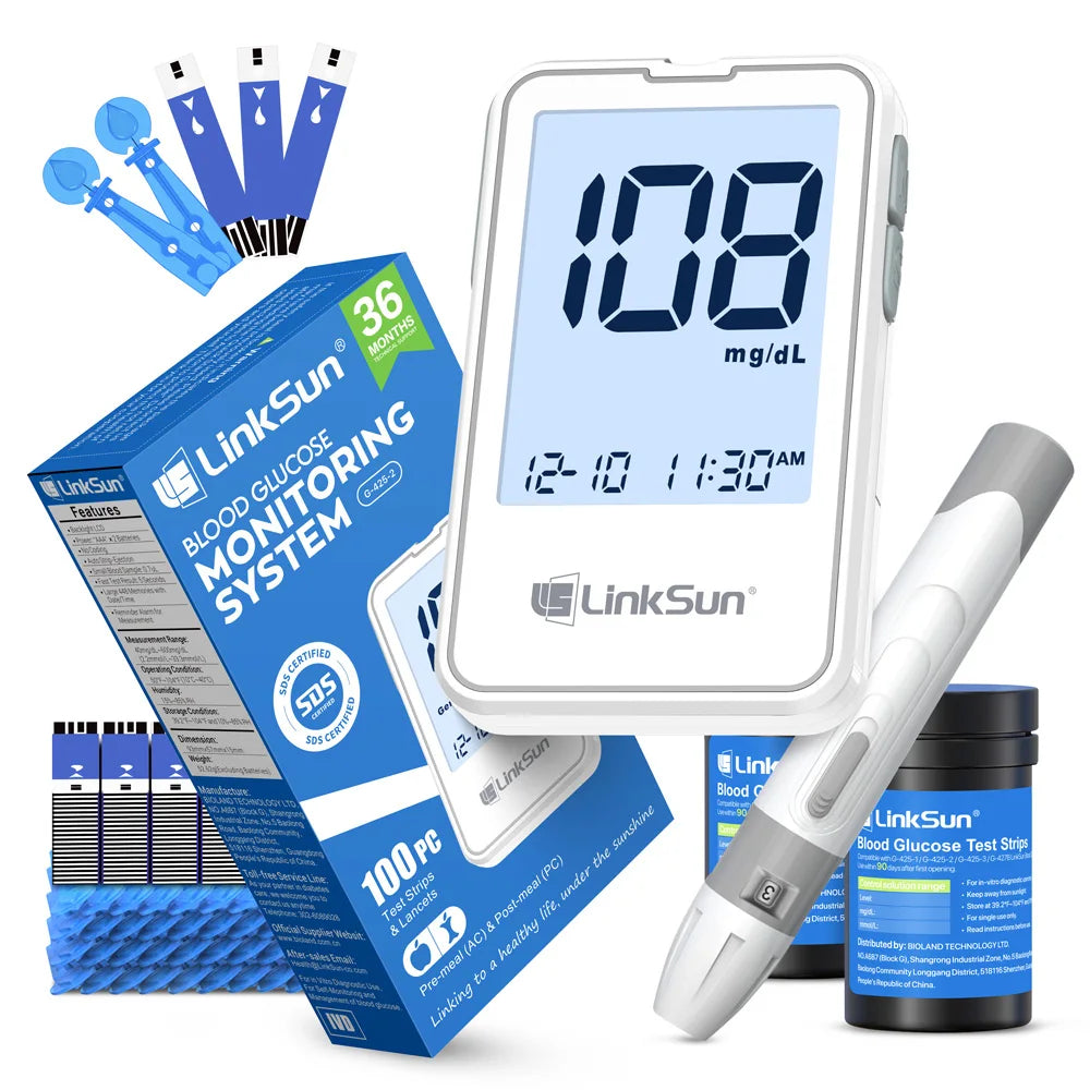 Linksun Blood Glucose Meter G-425-2 50/100 Test Strips