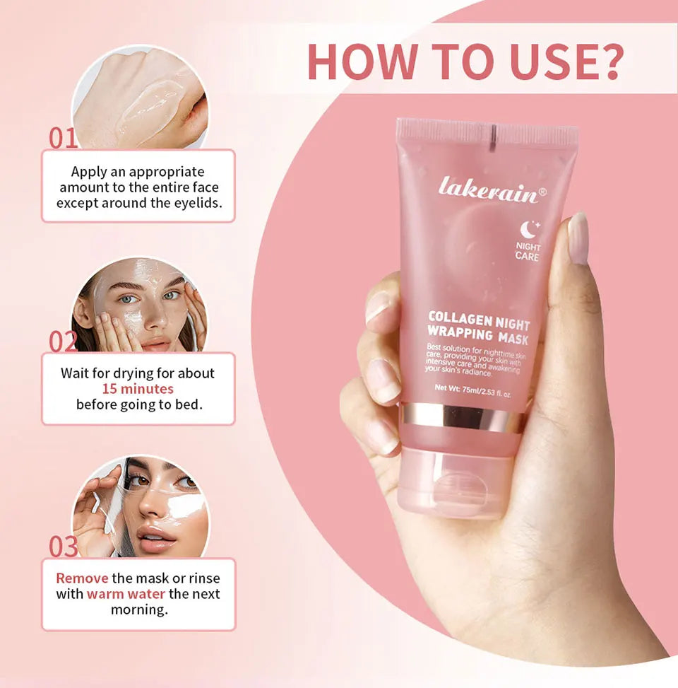 Collagen Jelly Cream – Hydrolyzed Collagen Overnight Facial Mask