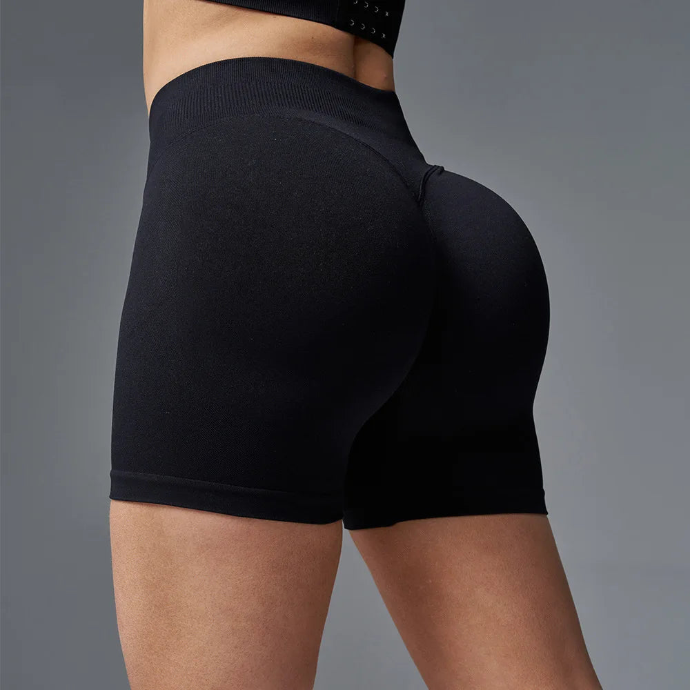Seamless High-Waisted Fitness Shorts