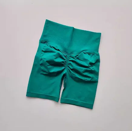 Women Yoga Shorts High Waist Sport Shorts Hip Push Up Soft Fitness Quick Dry Running Shorts Tummy Control Workout Gym Shorts