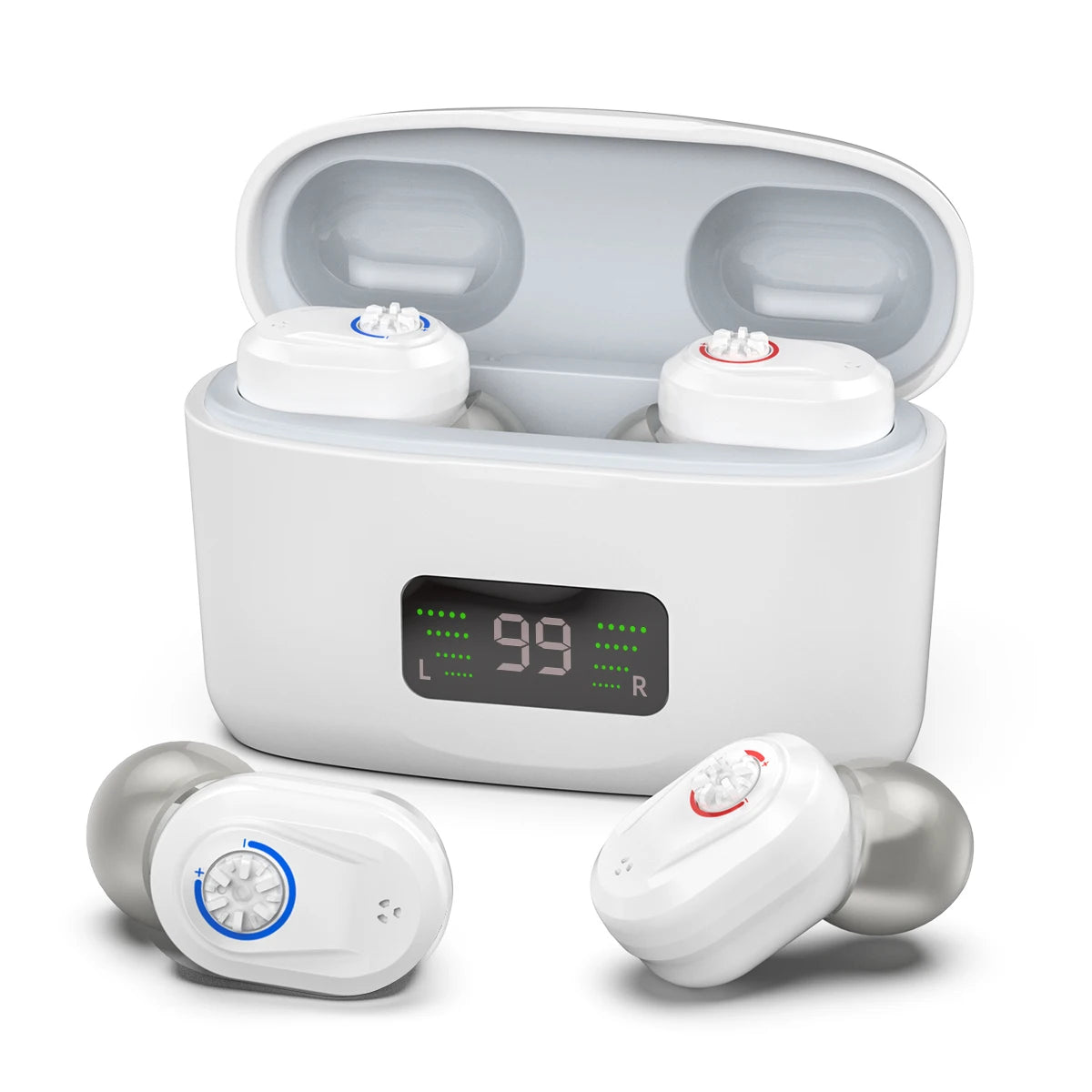 Wireless Mini Hearing Aid for Seniors with Noise-Cancelling