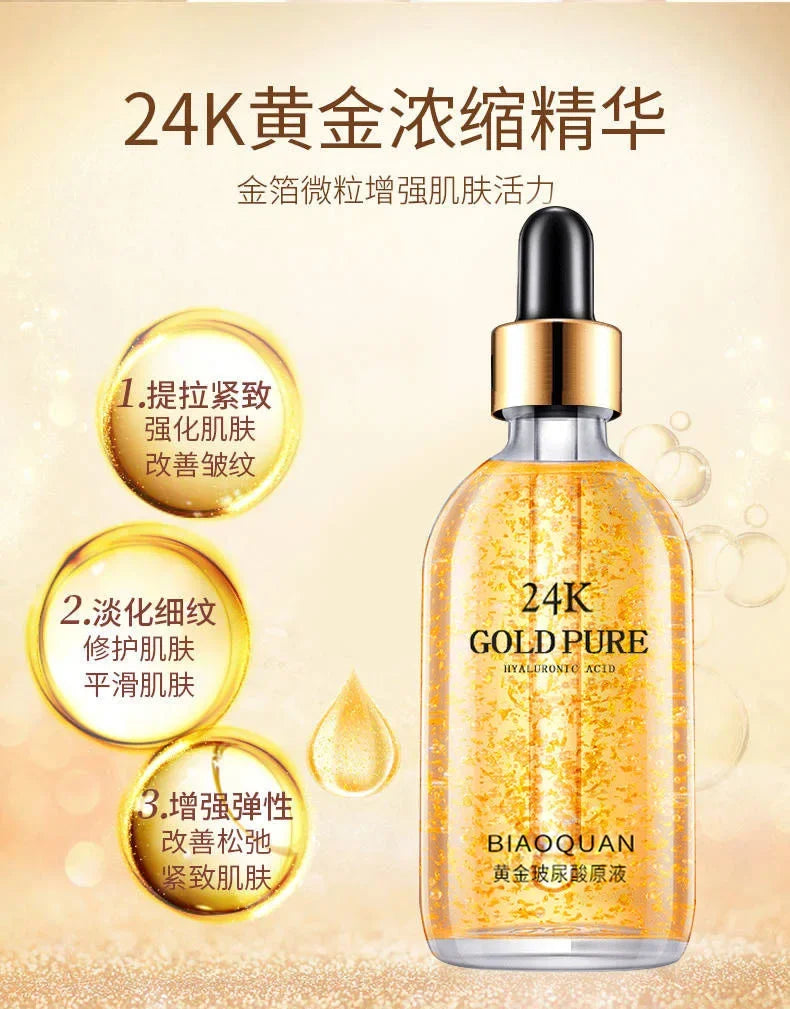 24K Gold Face Serum with Hyaluronic Acid & Nicotinamide