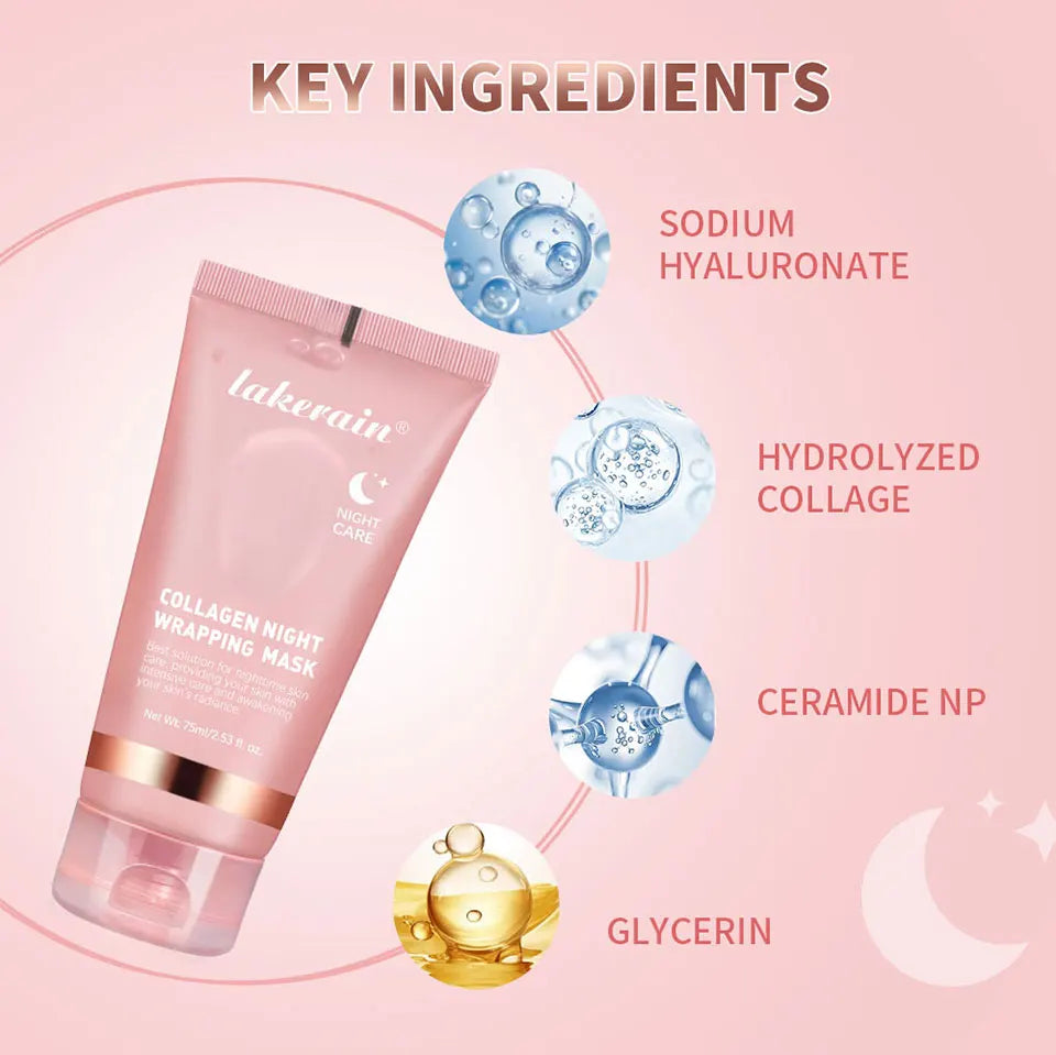Collagen Jelly Cream – Hydrolyzed Collagen Overnight Facial Mask