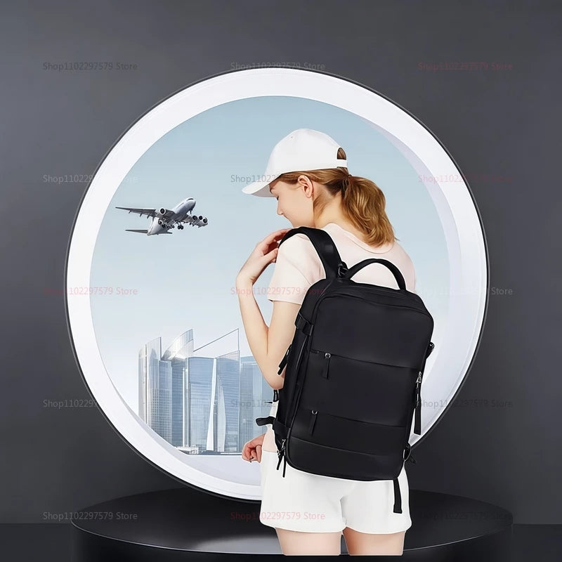 Men's large capacity travel backpack USB charging, multiple compartments