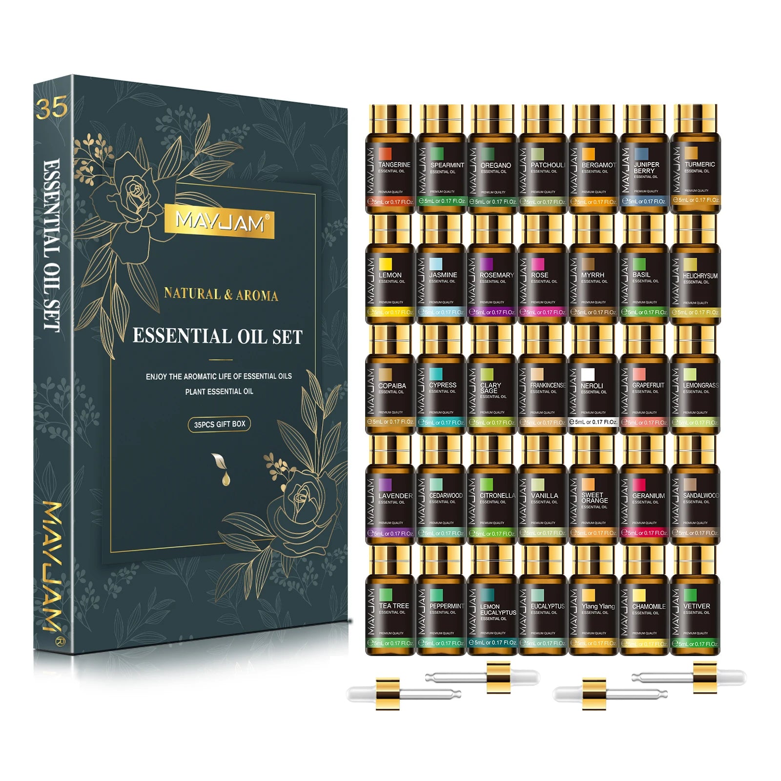 MAYJAM 35pcs Essential Oils Gift Set
