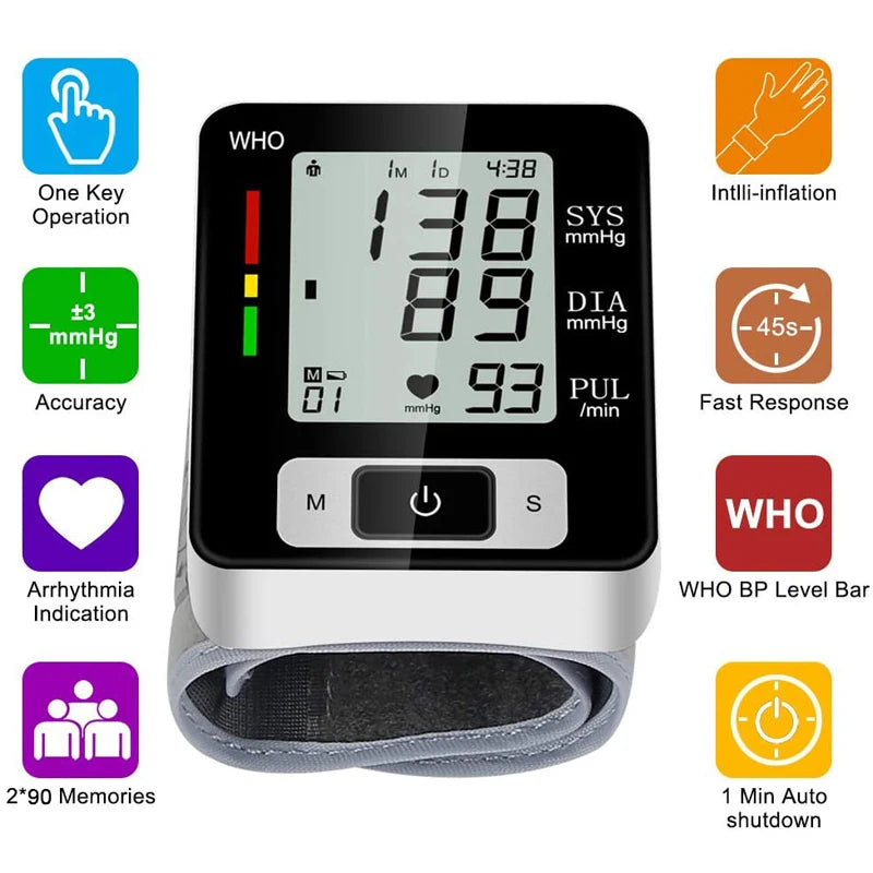 Digital Wrist Blood Pressure Monitor