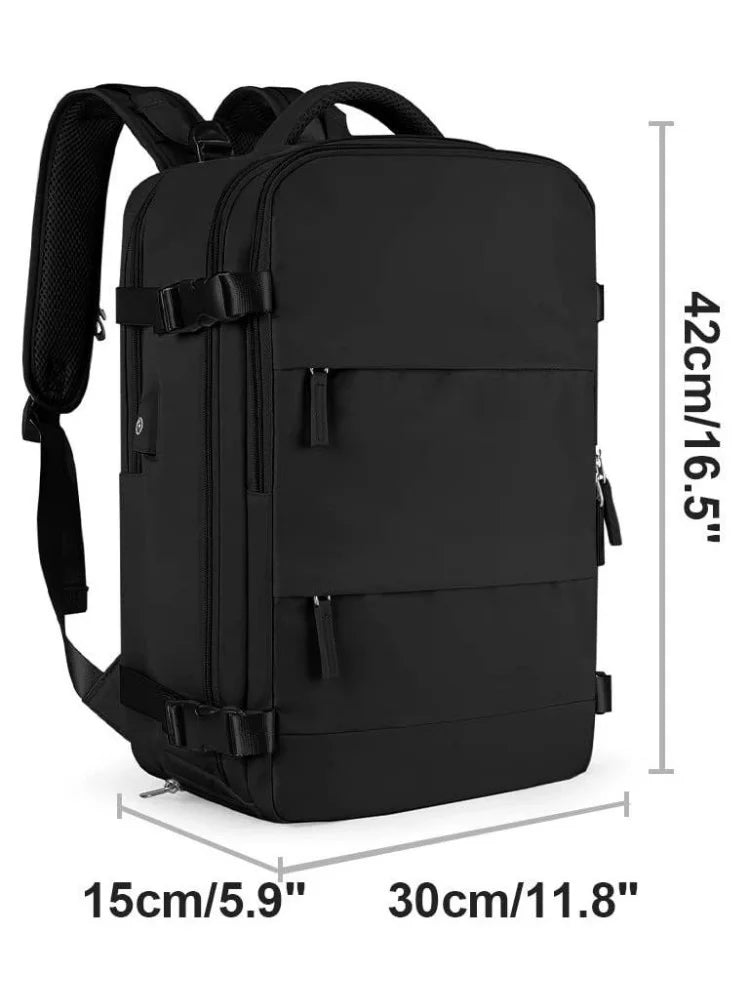 Men's large capacity travel backpack USB charging, multiple compartments